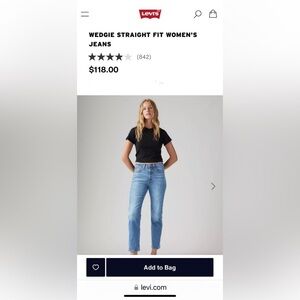 Levi's® Premium | 31 x 28 | 
WEDGIE STRAIGHT FIT WOMEN'S JEANS